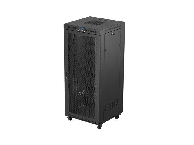 Lanberg Freestanding Rack Cabinet 37U Black FF01-8837-23BL - 800 kg Capacity, Active Cooling, Key Lock