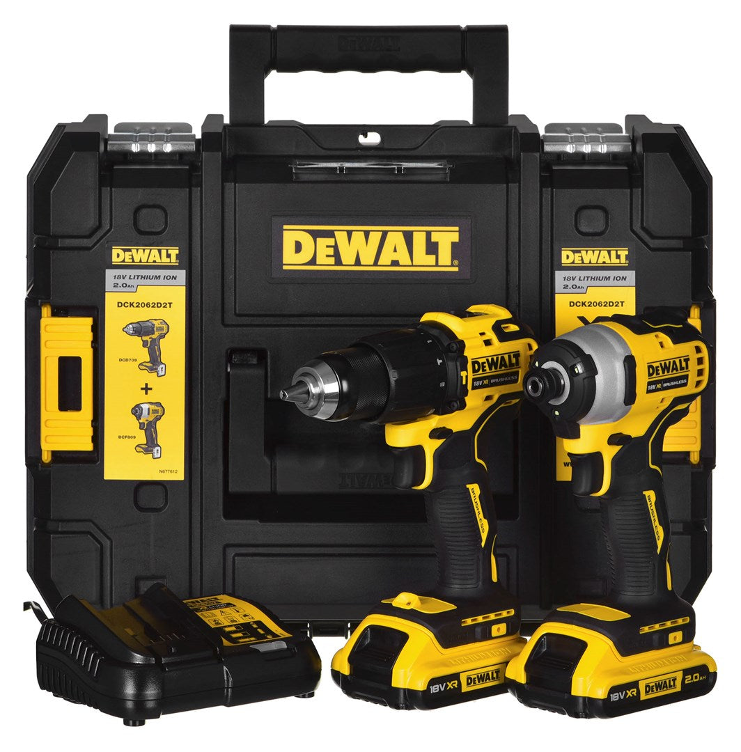 DeWalt Power Tool Combo Kit with DCD709 and DCF809 - Model DCK2062D2T-QW