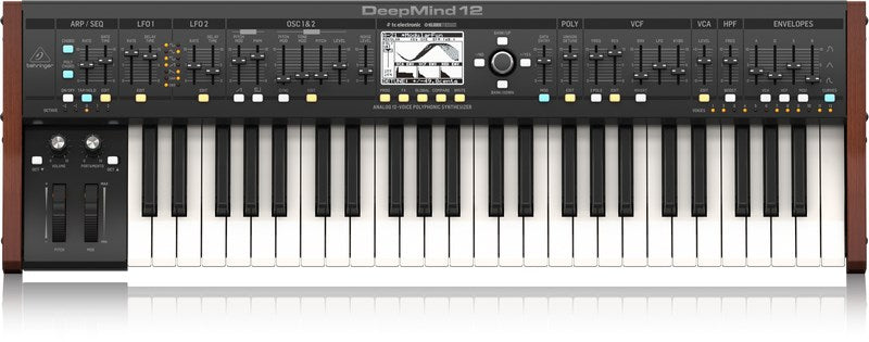 Behringer DEEPMIND 12 Analog Synthesizer - 49 Keys, 12-Voice Polyphony - USB, MIDI