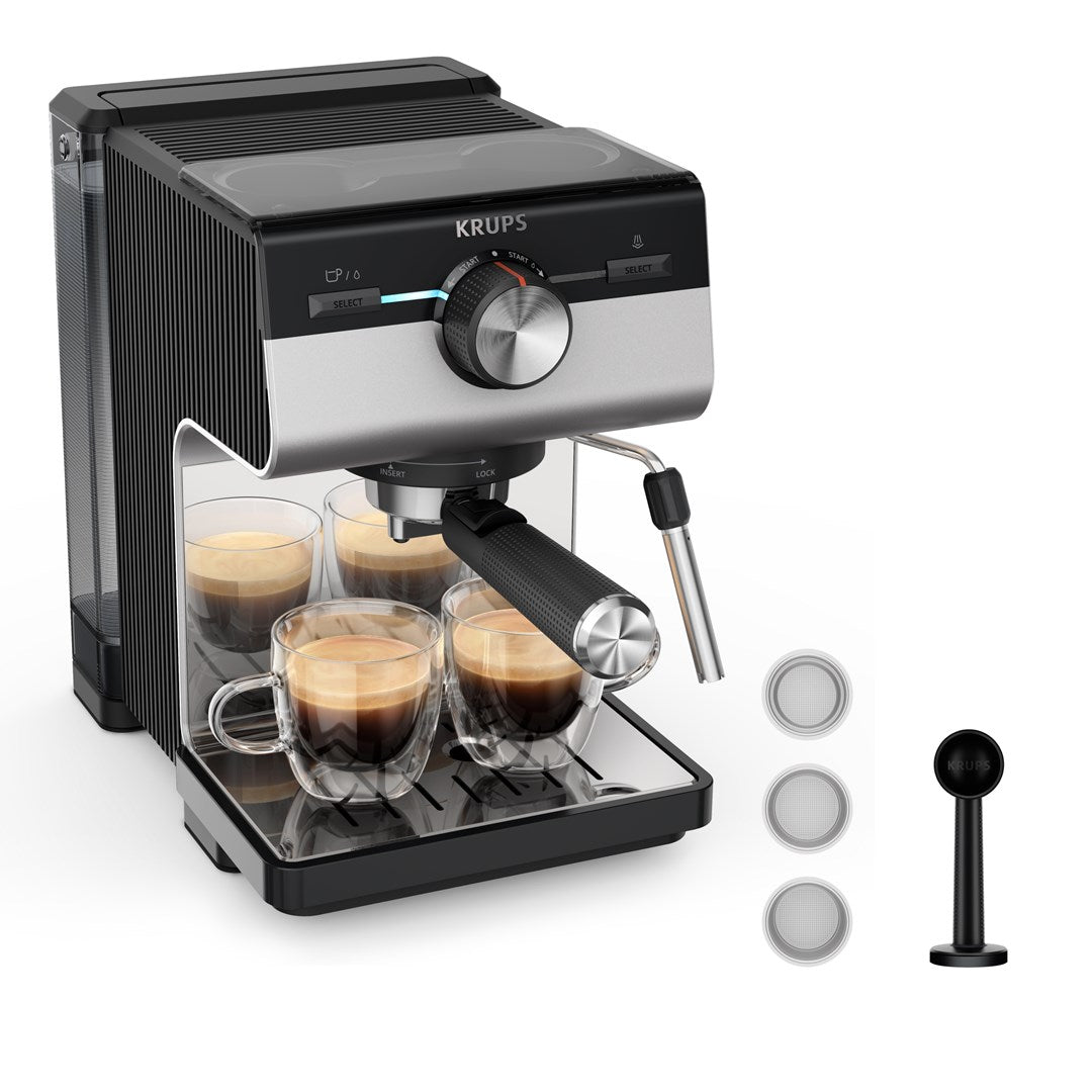 Krups Authentic+ XP384E10 Coffee Maker Semi-Auto Espresso Machine 2 L