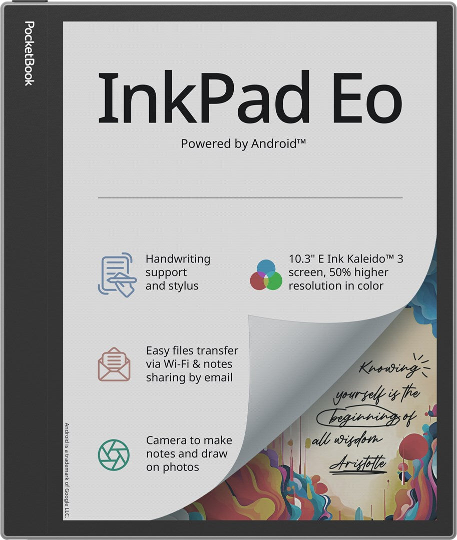 PocketBook InkPad Eo 10.3" E-Book Reader 64 GB Wi-Fi Black, Grey PB1042-M-WW