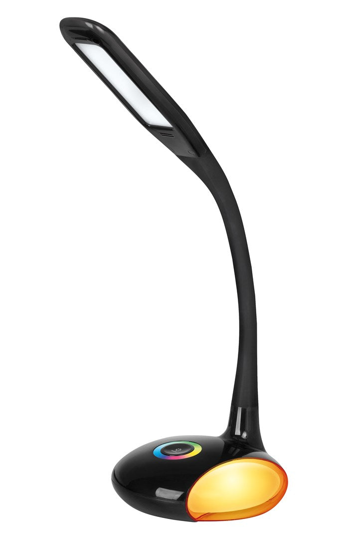 Activejet LED Desk Lamp VENUS BLACK RGB Base - 5W, Adjustable Color, Modern Design