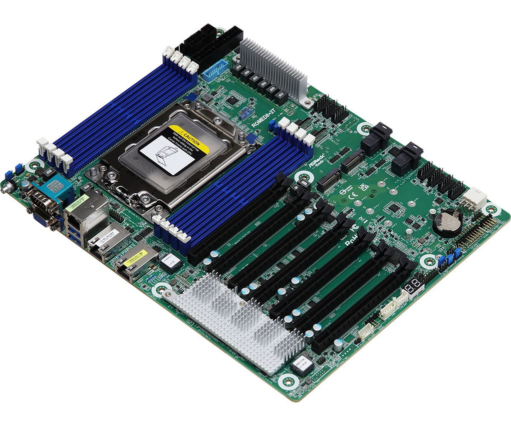 ASRock Rack ROMED8-2T/BCM - Motherboard - ATX - Socket SP3 - USB 3,2 Gen 1 - 2 x 10 Gigabit LAN - Onboard-Grafik (ROMED8-2T/BCM)
