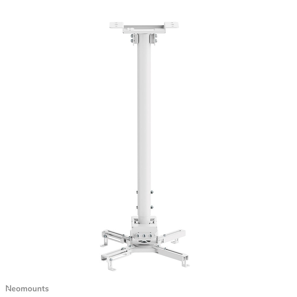 Neomounts CL25-550WH1 Projector Ceiling Mount, White, Height Adjustable 74.5-114.5 cm