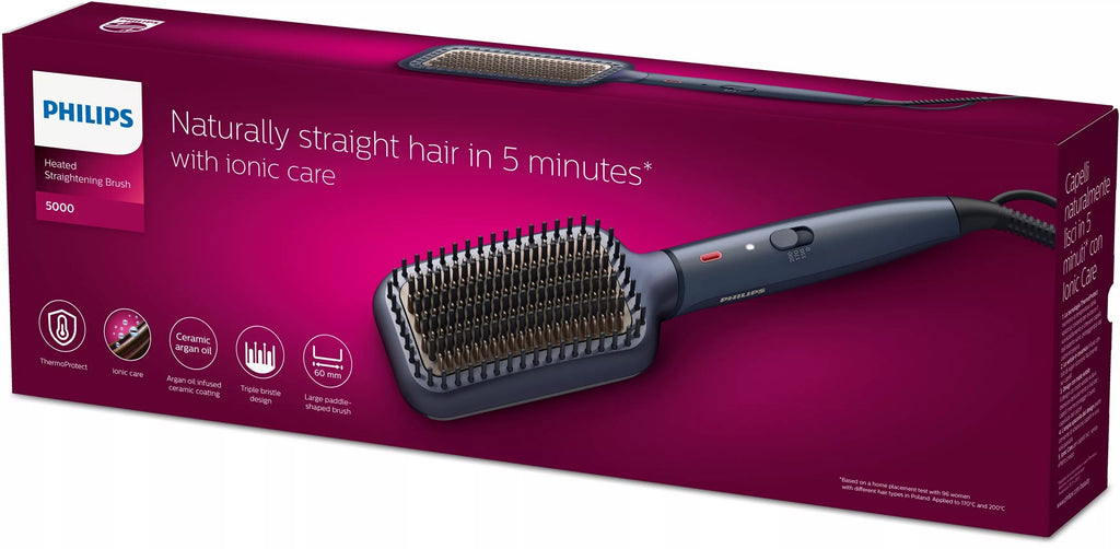 Philips 5000 series BHH885/00 hair styling tool Straightening brush Warm Blue 1.8 m