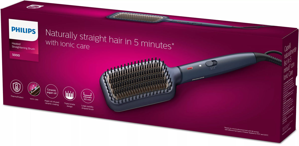 Philips 5000 series BHH885/00 hair styling tool Straightening brush Warm Blue 1.8 m