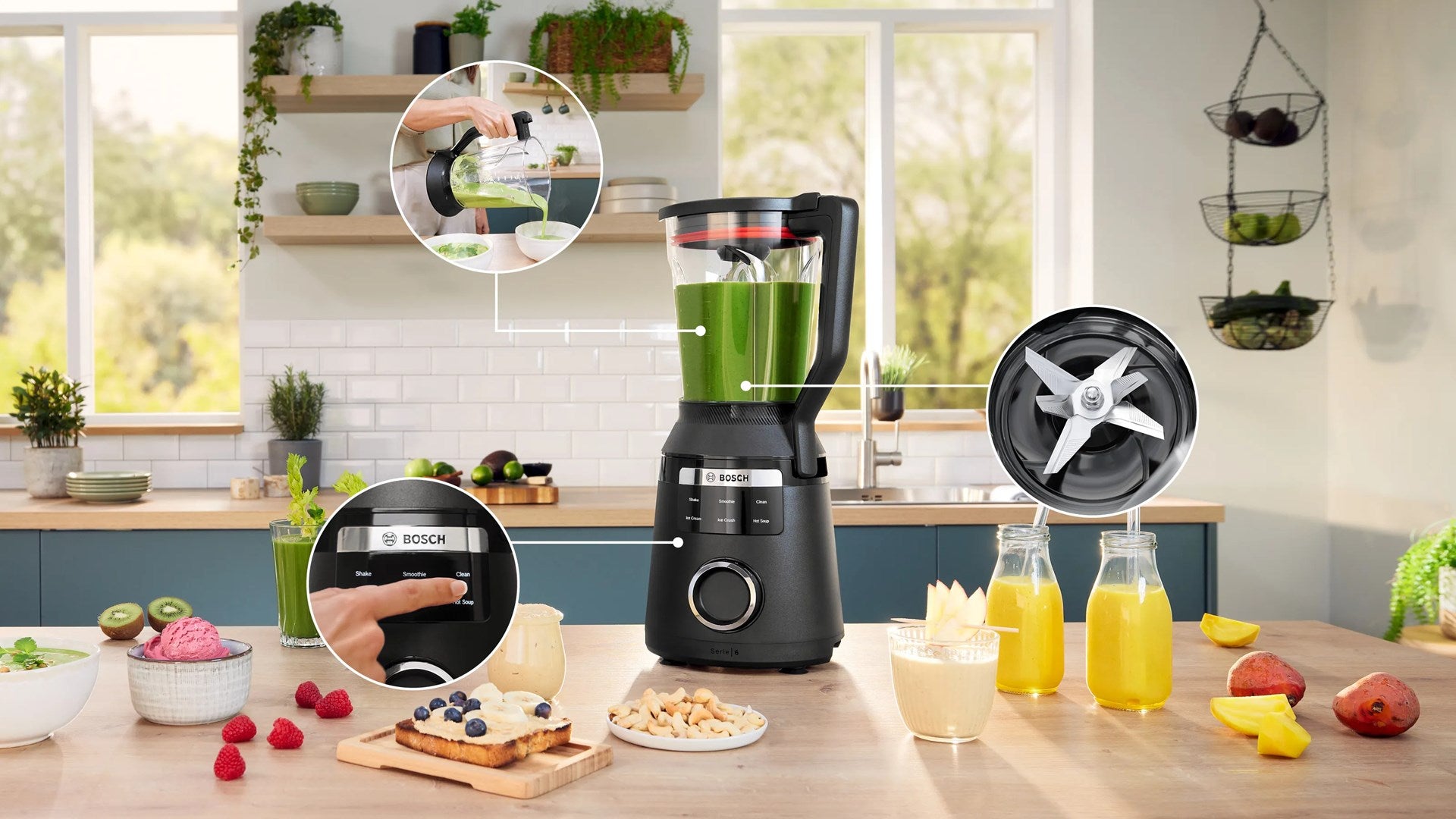 Bosch Serie 6 Tabletop Blender 2 L 1800 W Black MMB6652B