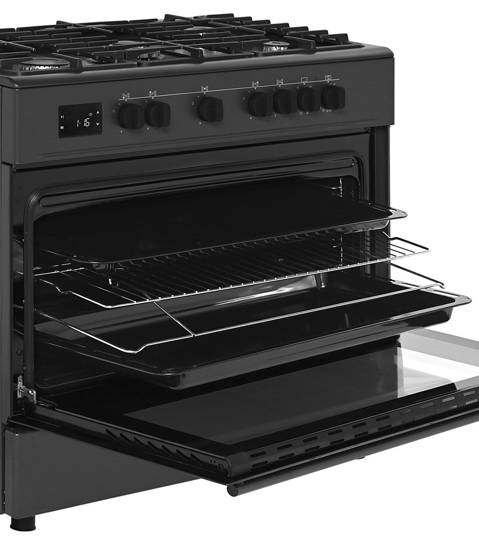 Ravanson KWGE-K90 Cheff Modern Black Gas and Electric Cooker