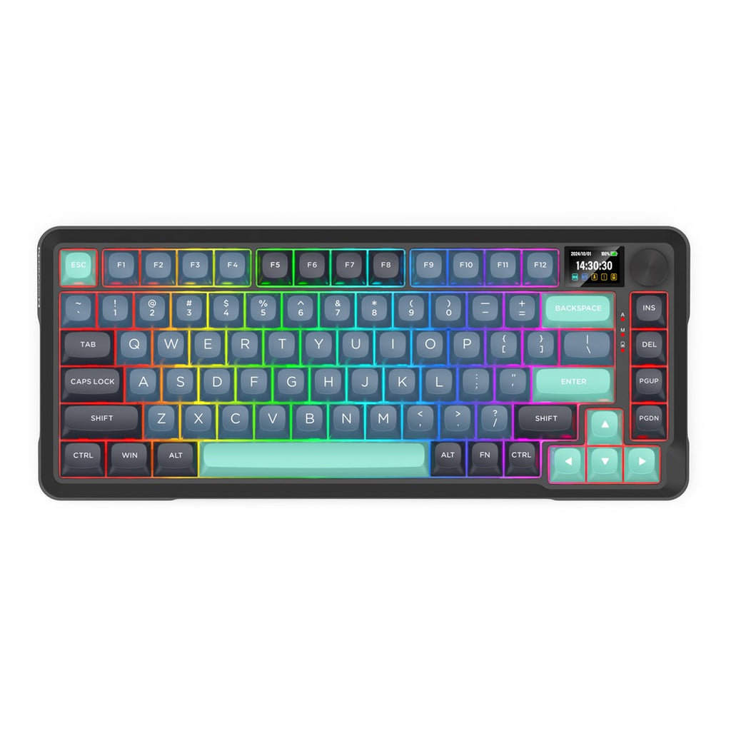 REDRAGON K724GBG-RGB-PRO Behemoth keyboard USB + RF Wireless + Bluetooth Grey  Blue
