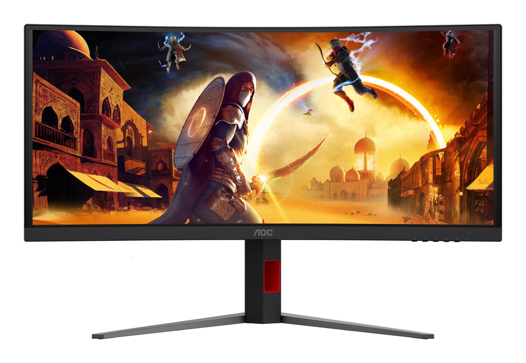 AOC G4 CU34G4CAP computer monitor 86.4 cm (34 ) 3440 x 1440 pixels UltraWide Quad HD LCD Black  Red