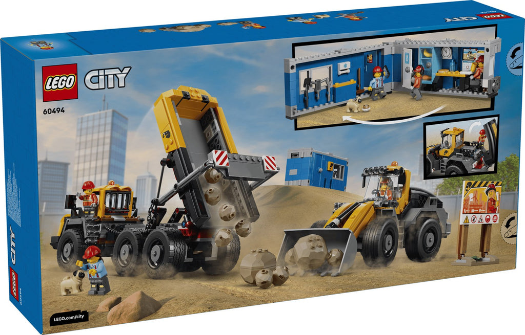 LEGO CITY Dump Truck and Front End Loader Building Blocks 1132 Pieces Ages 8+ Model 60494