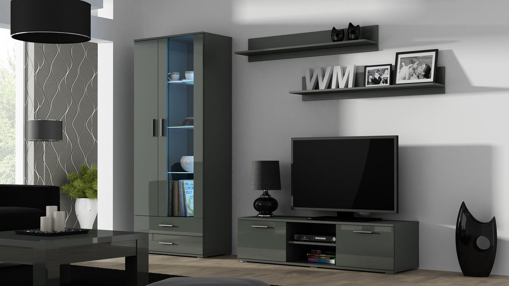 Cama TV Stand SOHO 140 Grey/Grey Gloss