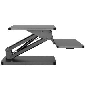 Maclean Desktop Stand for Keyboard  Monitor or Laptop  Gas Spring  Standing Up  Black  MC-882