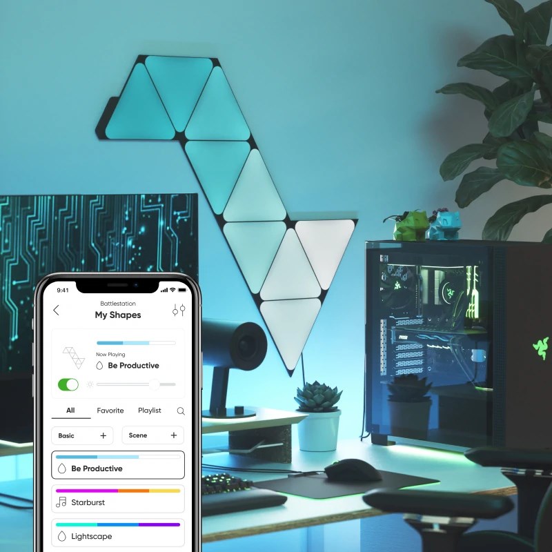 Nanoleaf Shapes Black Mini Triangles Expansion Pack - Limited Edition