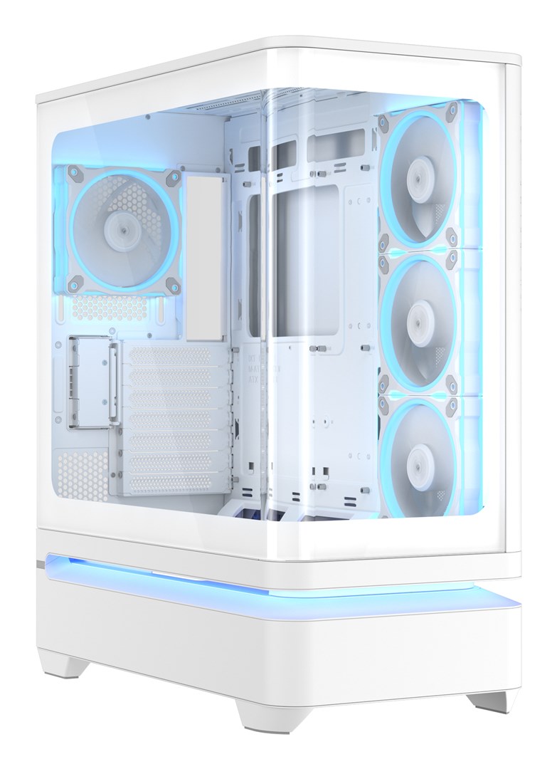 ASUS PRIME AP304 TG ARGB WHITE PC Case Multi-Color Illumination ATX, micro ATX, Mini-ITX