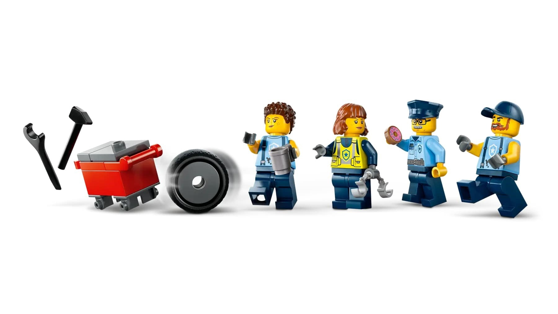 LEGO CITY Custom Police Car Garage Playset for Ages 6+ 60457