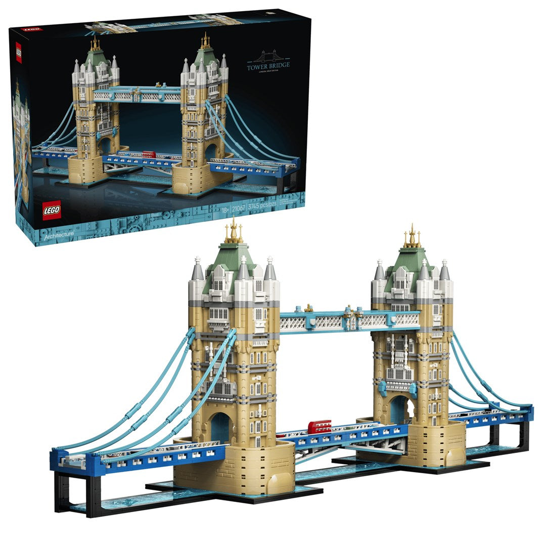 LEGO ARCHITECTURE Building Blocks Set 3745 Elements for Ages 18+ Model 21067 Tower Bridge