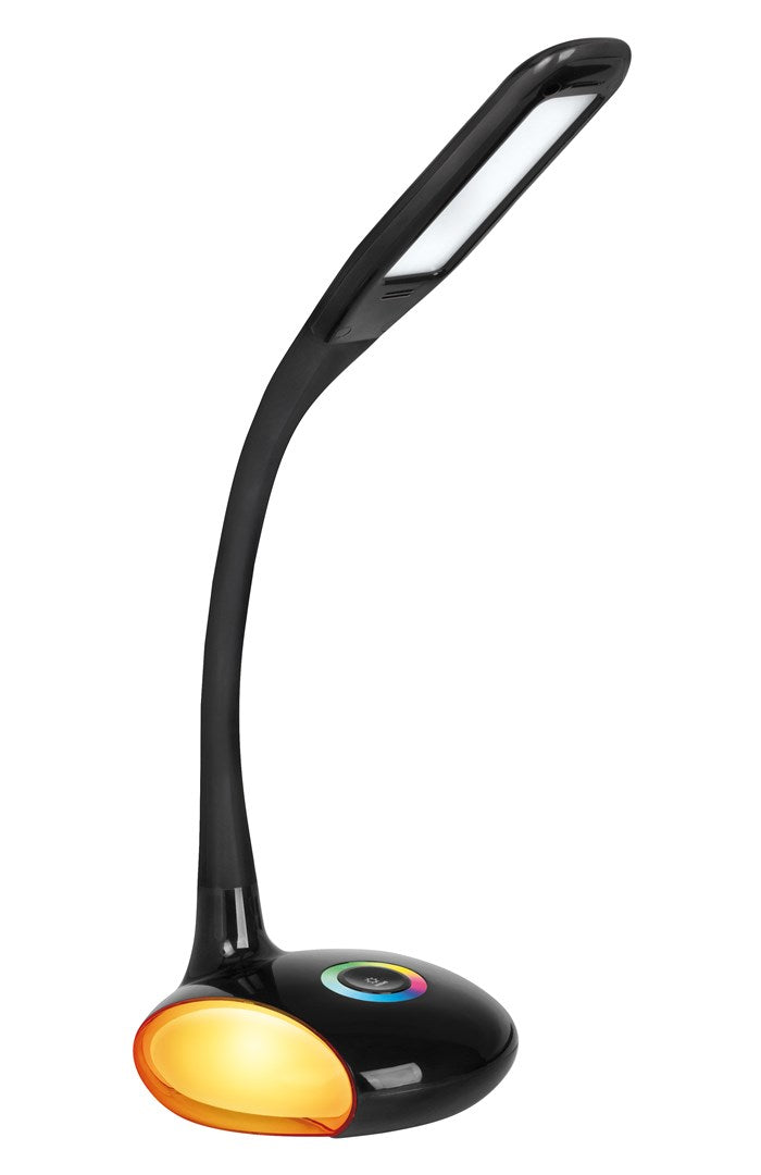 Activejet LED Desk Lamp VENUS BLACK RGB Base - 5W, Adjustable Color, Modern Design