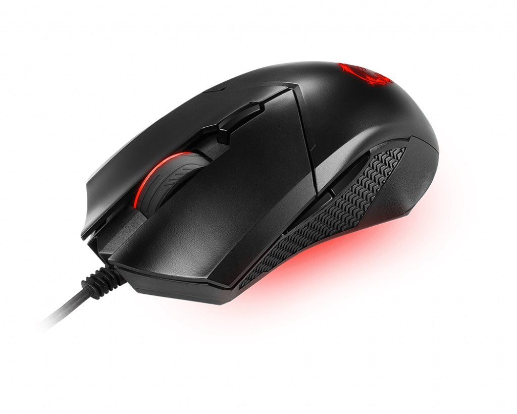 MSI CLUTCH GM08 Optical Gaming Mouse 4200 DPI Ambidextrous 6 Buttons Red LED