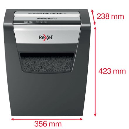 Rexel Momentum X312 Pre-shredder Cross Cut 5 x 42 mm P-3