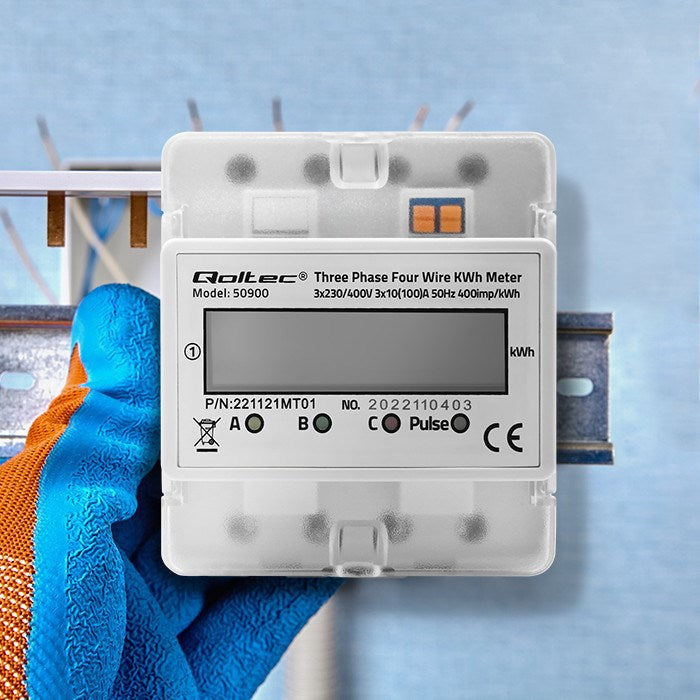 Qoltec Energy Meter 3-Phase 50900 - 401 g - 96x84x83mm