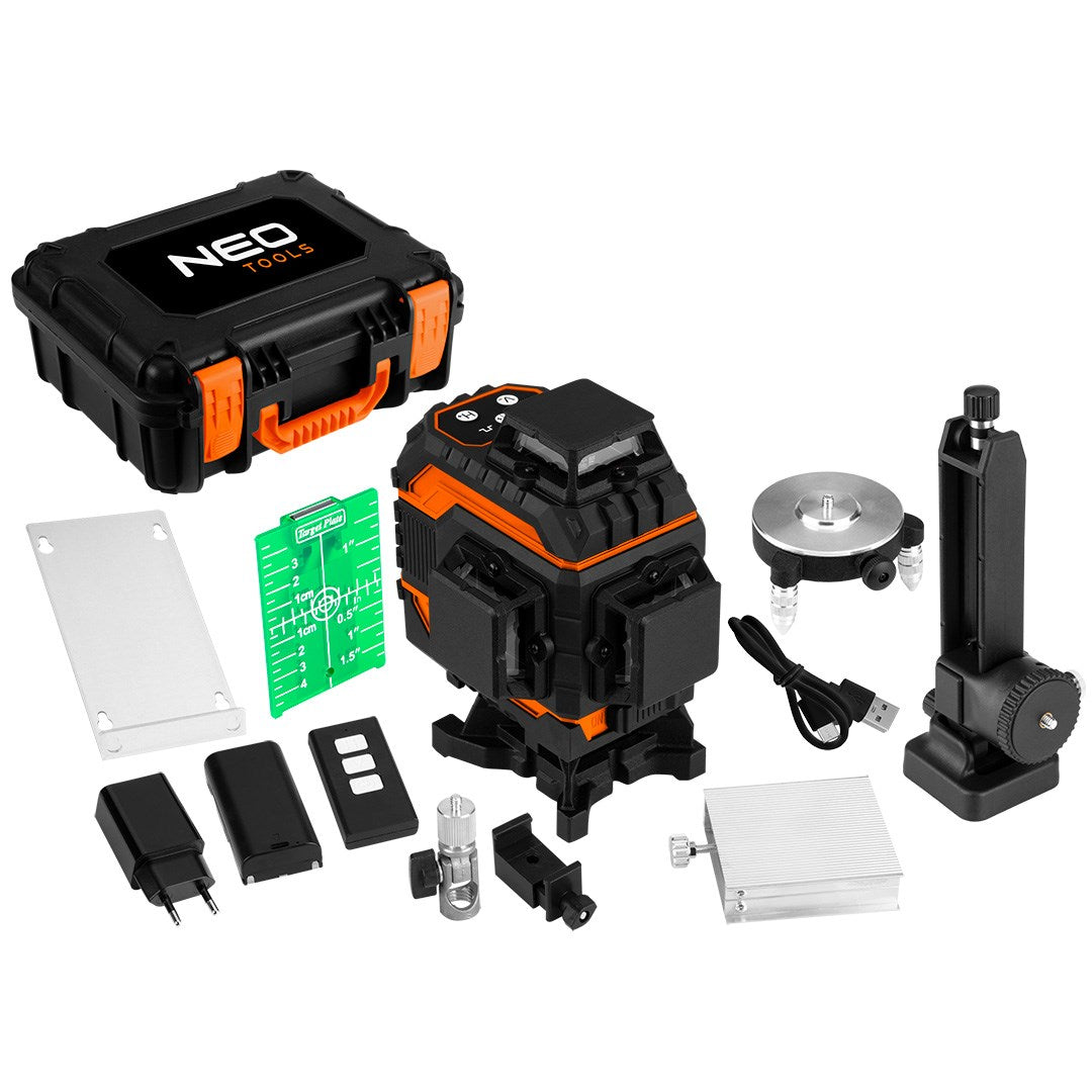 NEO TOOLS 3D Laser Level 75-141 - 16 Lines - Green Projection - 3320 g - 300 mm x 330 mm x 160 mm