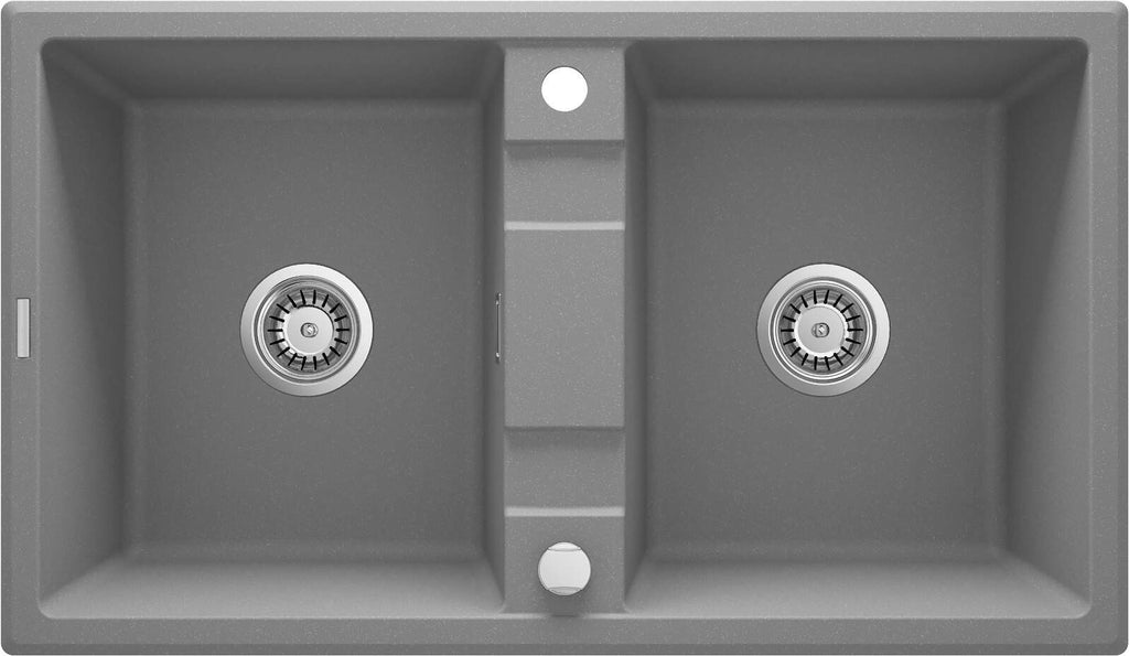 Deante Granite Sink 2-Bowl 86x50 cm Gray