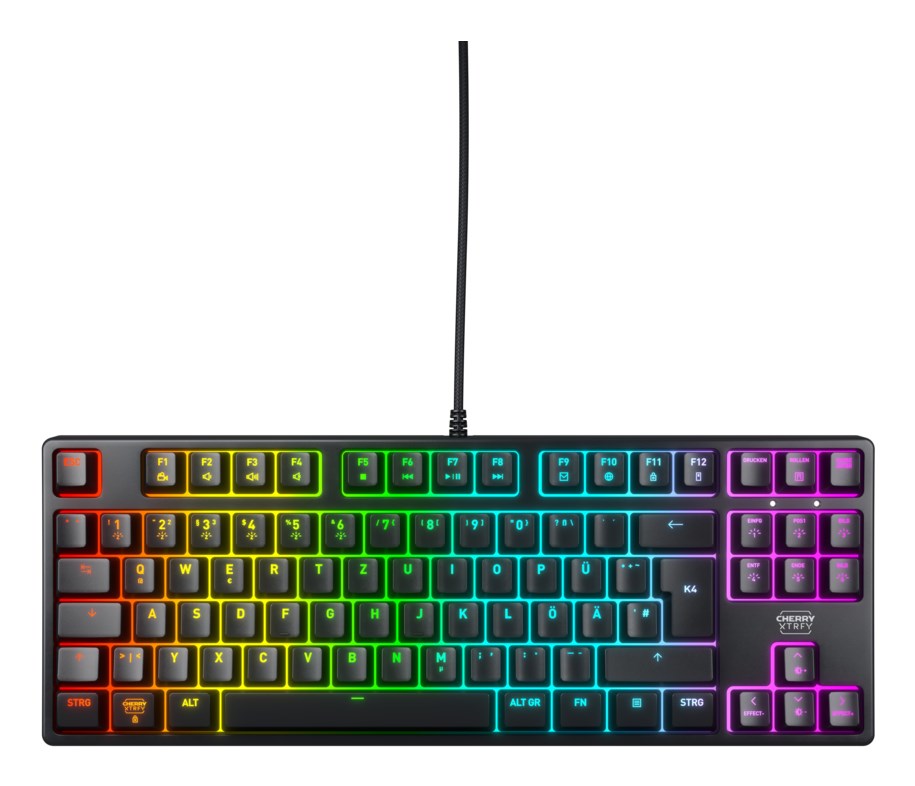 CHERRY XTRFY K4V2 - RGB Mechanical Keyboard - TKL - USB - QWERTZ - CHERRY MX2A Red Switches CX-K4V2-RGB-TKL-R-GER