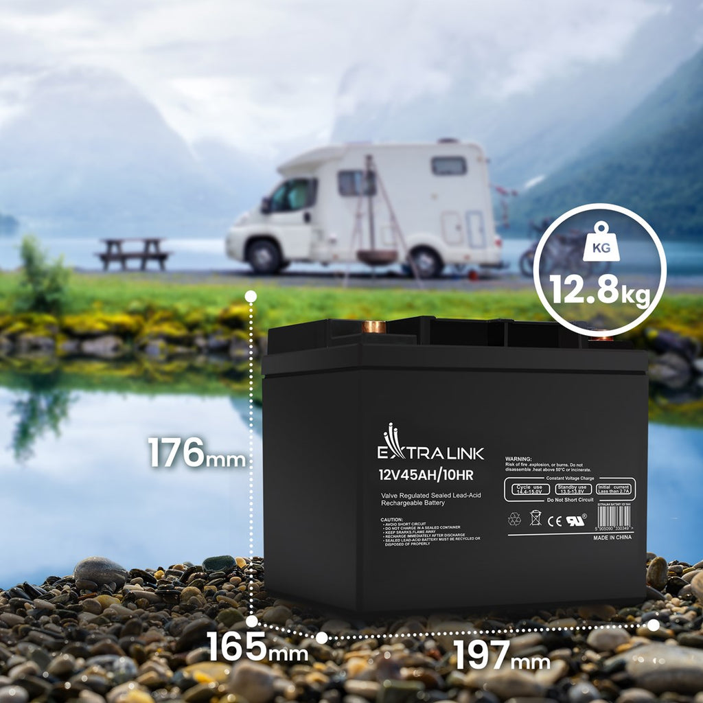 Extralink AGM Battery 12V 45Ah Maintenance-Free Model EX.18990