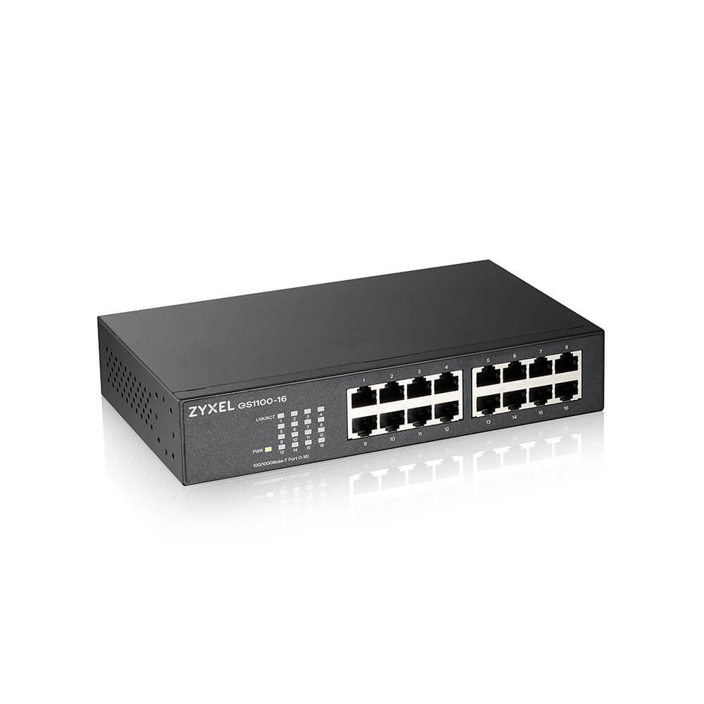 Zyxel GS-1100-16 V3 Switch - 16 x 10/100/1000 - Desktop and Rack Mountable