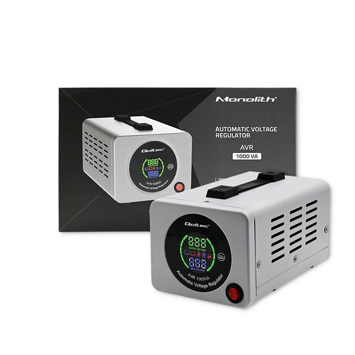 QOLTEC Automatic Voltage Stabilizer 1000VA AVR 100-280V 1 Phase 50723