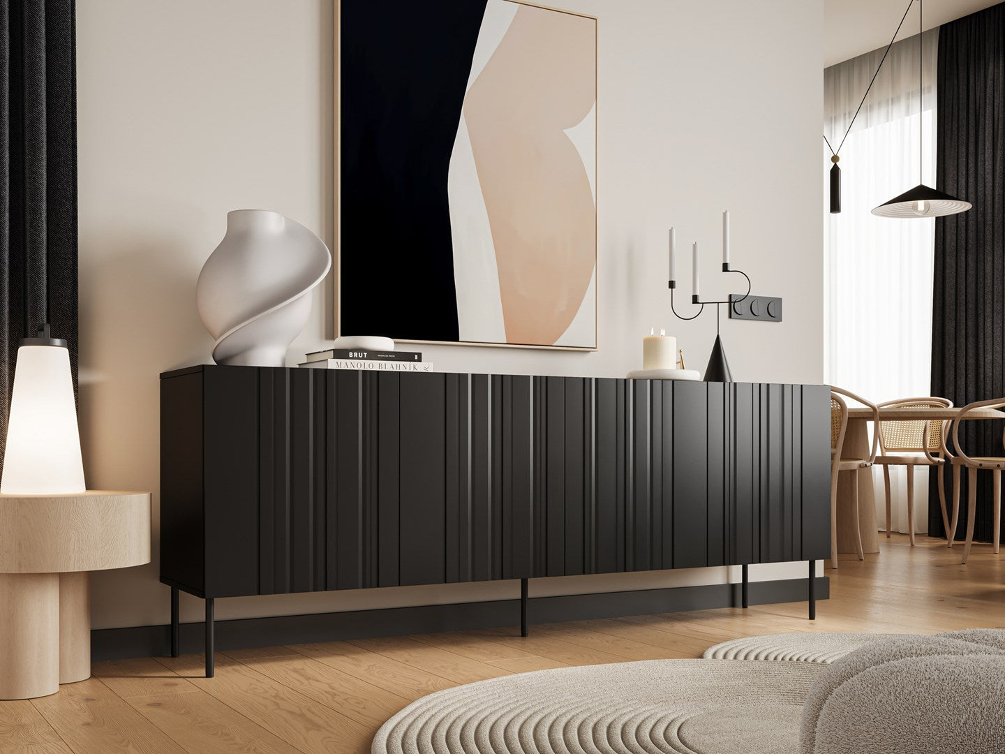 Cama Chest of drawers ISLA 200x40x75 matte black