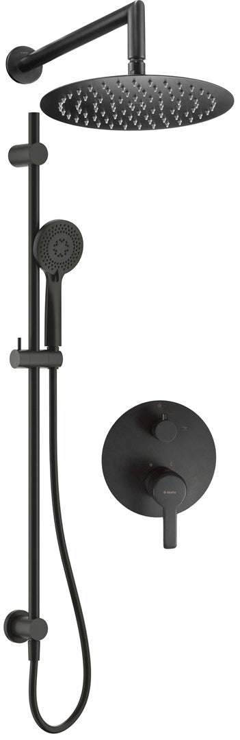 Deante Concealed Shower Set with Rail Overhead Shower