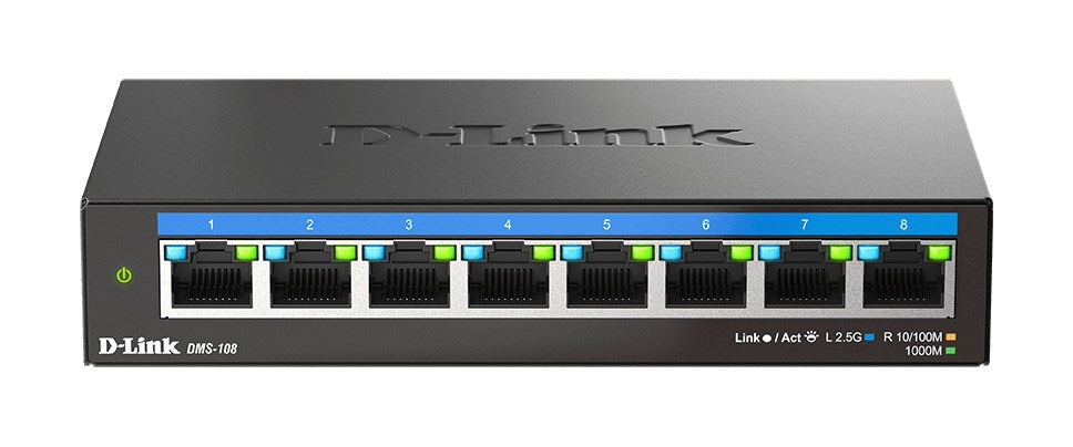 D-LINK Switch 8 Ports Multigigabit 2.5 Gbps (DMS-108/E) 8ports 5Gps