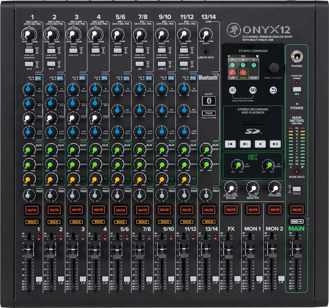 MACKIE ONYX 12 Professional Audio Mixer 33333 g 270 mm x 860 mm x 580 mm