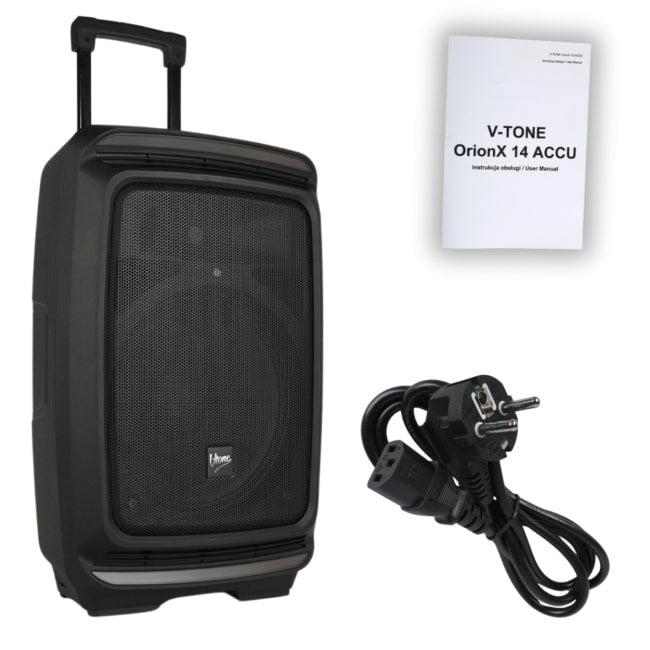 V-TONE OrionX 14 ACCU - Active Speaker, Rechargeable, Bluetooth 5.0, 135W RMS, USB, AUX, FM