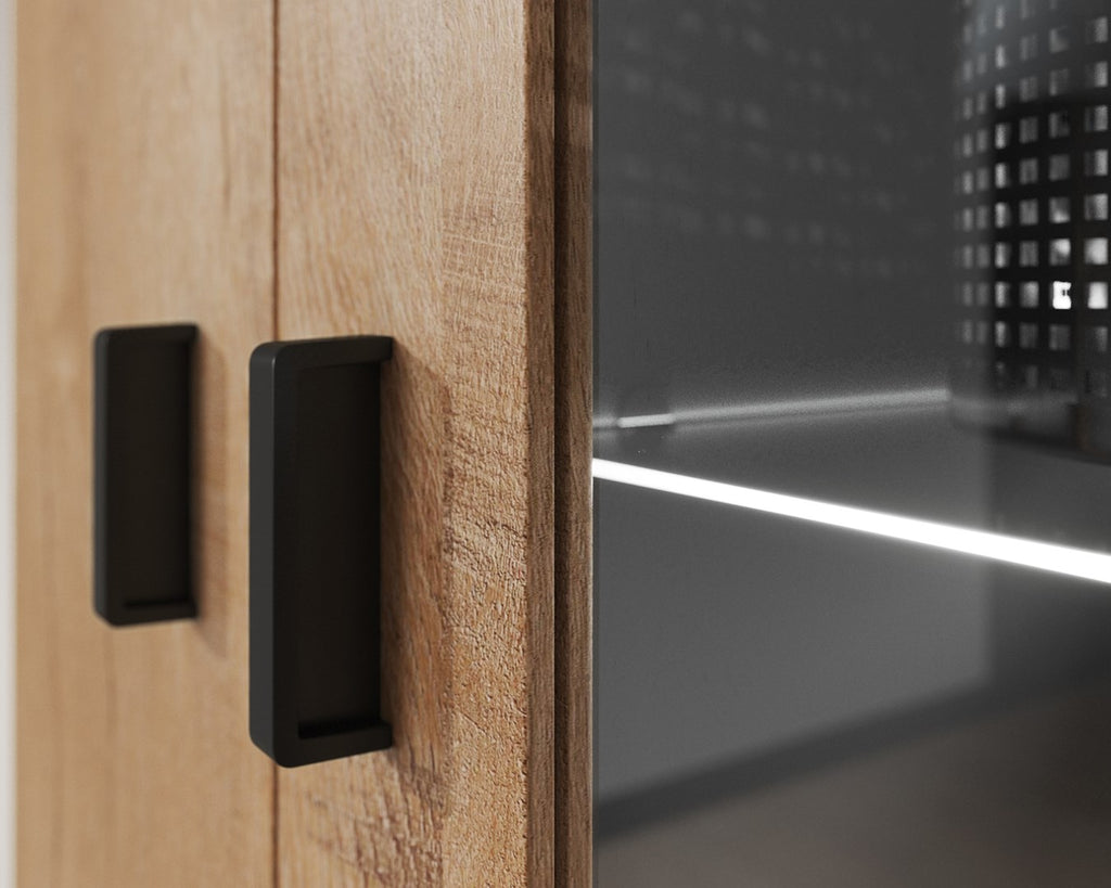 Cama Wall-Hung Display Cabinet SOHO Lefkas Oak/Black