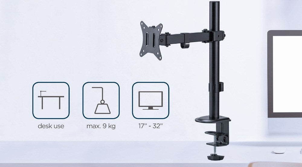 Gembird MA-D1-03 Monitor Mount/ Stand 81.3 cm (32) Desk Black