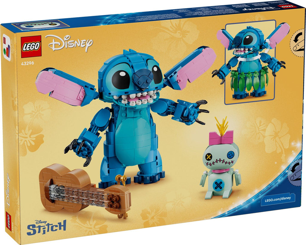 LEGO Disney Building Blocks Set 43296 - Stitch and Scrump - 713 Pieces, 9+ Age