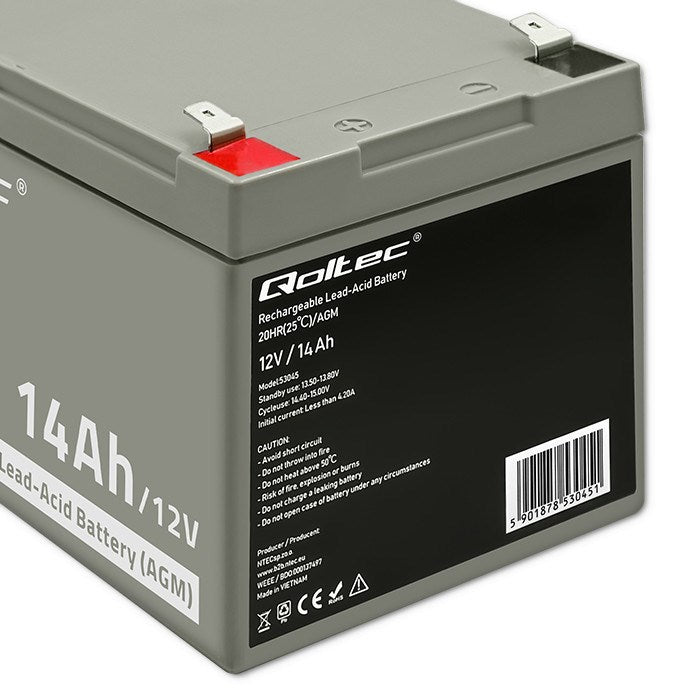Qoltec AGM Battery 12V 14Ah | QL-53045