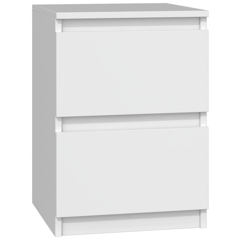 Topeshop M2 Nightstand White 2 Drawers