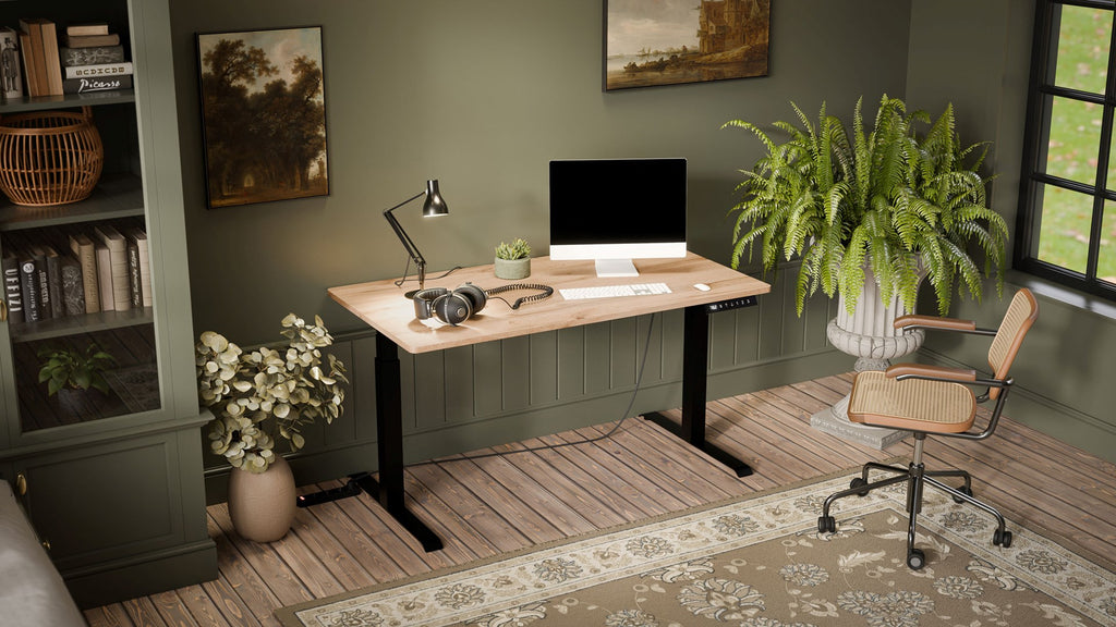 MOON LONG Electric Height Adjustable Desk 150x80x72-120 Black/Wotan