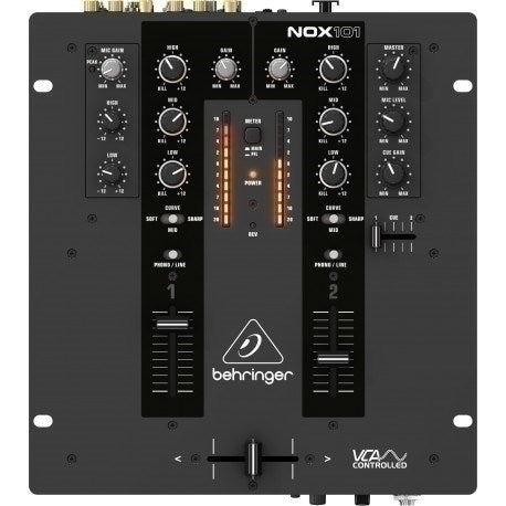 Premium 2-Channel DJ Mixer with VCA Control and Ultraglide Crossfader 2-Kanal NOX101