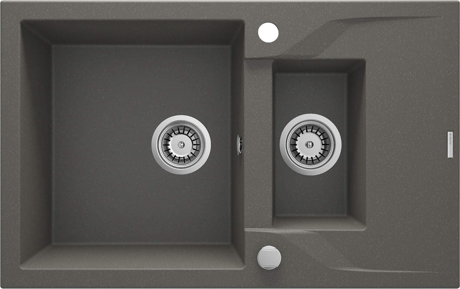 1.5-bowl granite sink with drainer