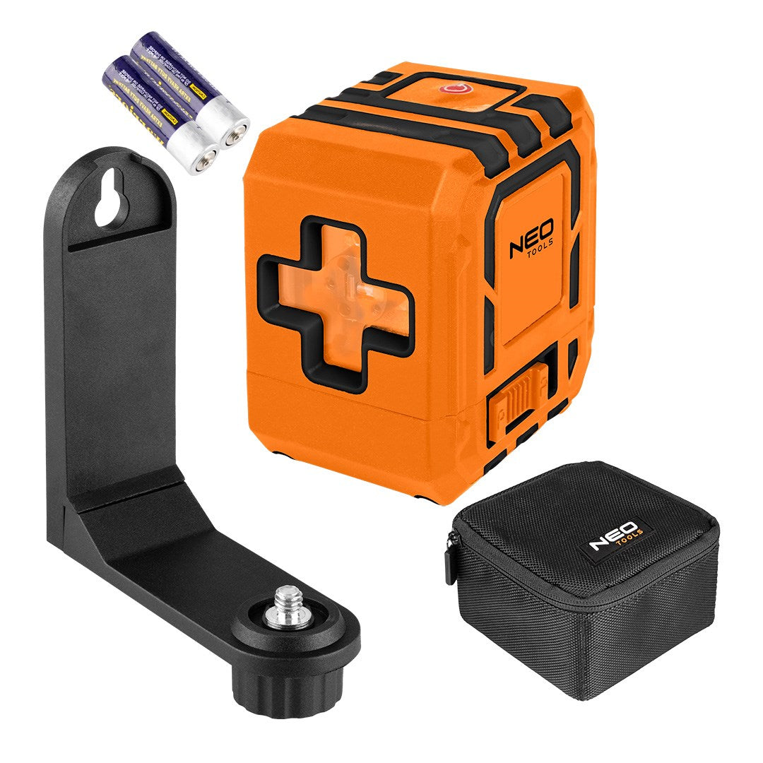 NEO TOOLS Cross Laser 75-143 - Short Range Up to 30 m - 431 g - 141 mm x 135 mm x 80 mm