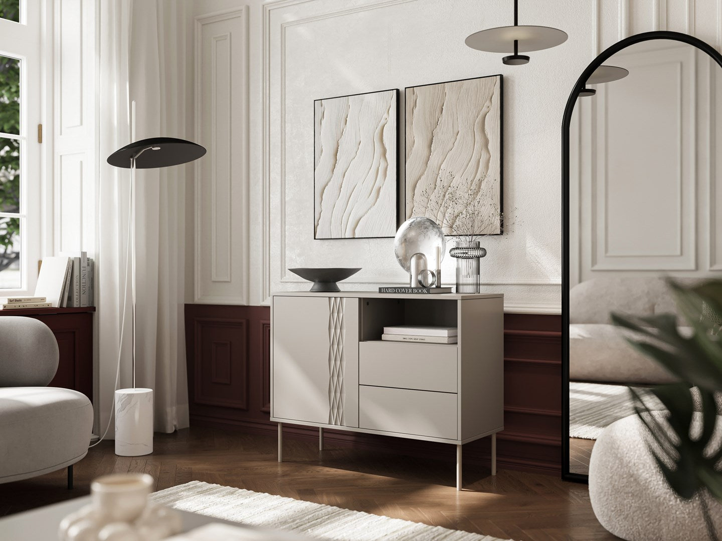 Cama TRESSE Chest of Drawers 1D2S 100x40x75 Cashmere Matt