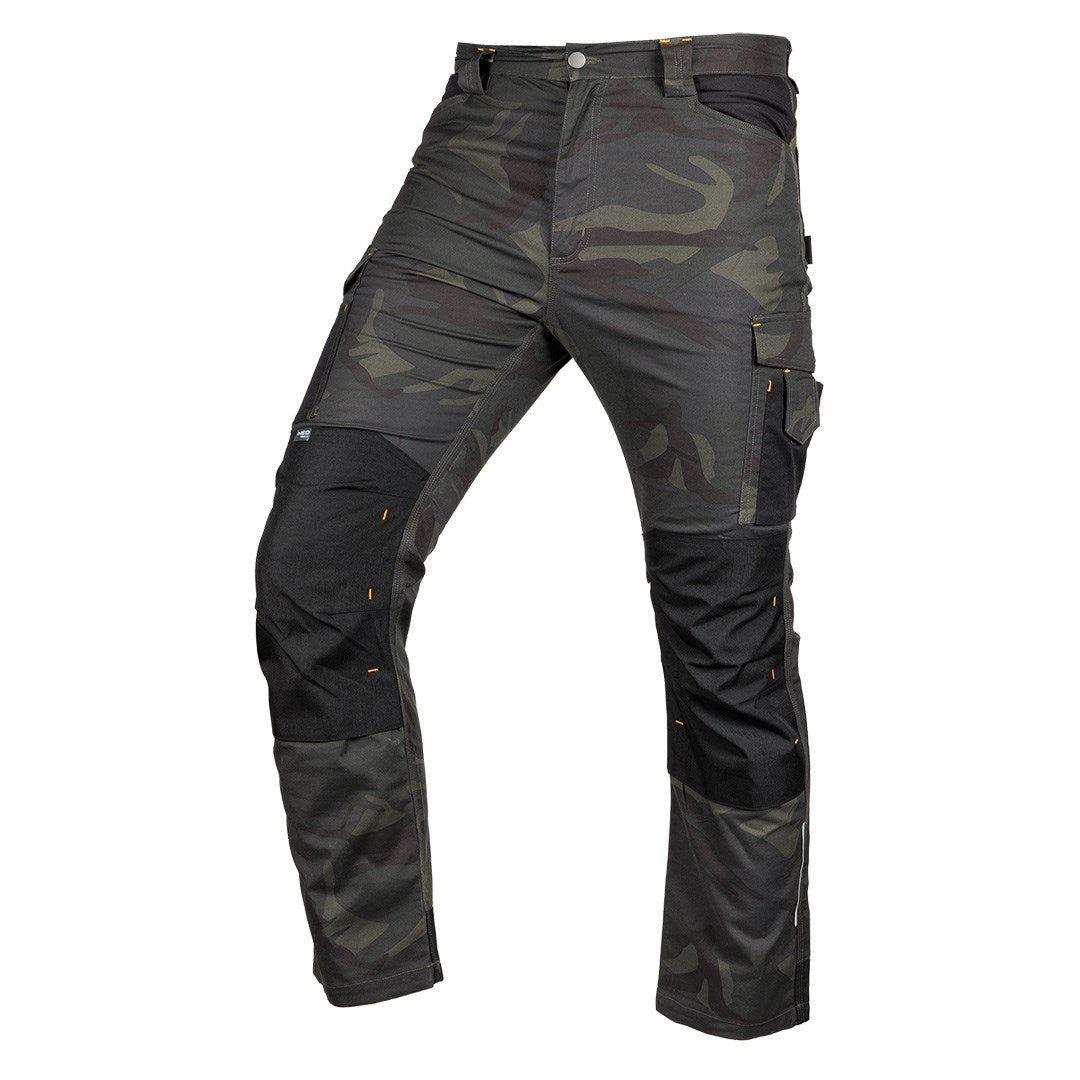 Spodnie robocze Mix&Match  Canvas  wzmocnienia z Cordury  zielone moro  rozmiar XXXL