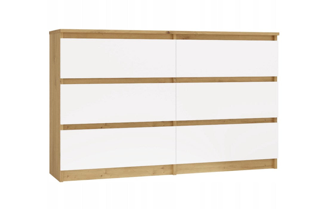 Malwa Chest of Drawers M6 120 Artisan Oak White