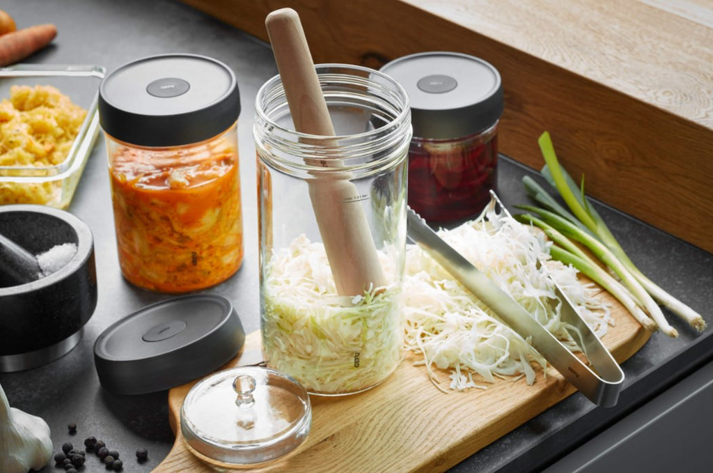 GEFU NATIVO Fermentation Jar 1 L - Ideal for Pickling and Preserving Vegetables G-15810