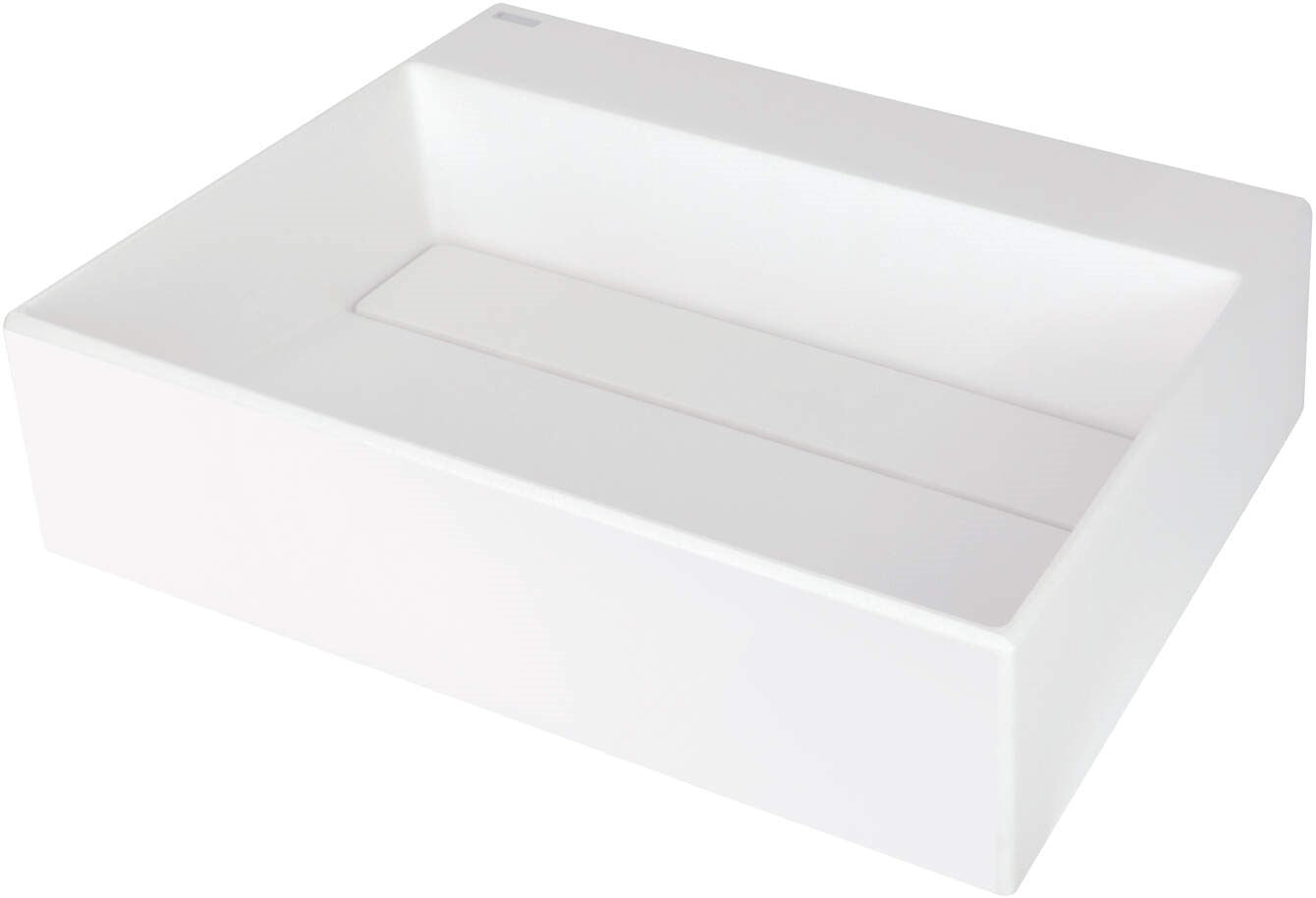 Granite countertop washbasin with a place for a tap - with a grille